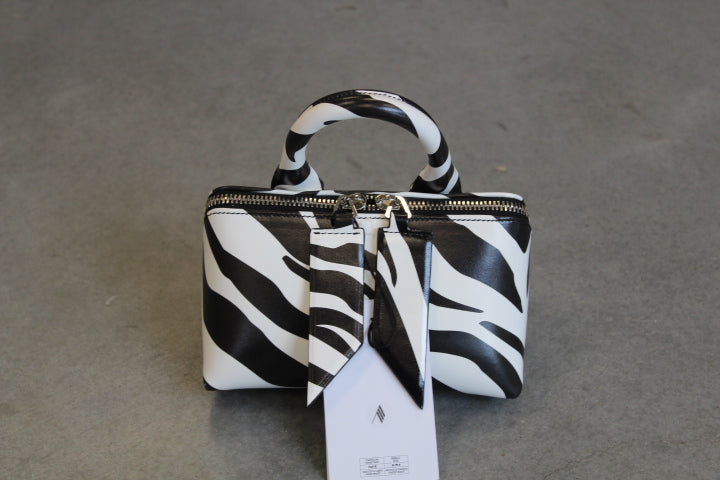 THE ATTICO FRIDAY MINI BAG BLACK WHITE