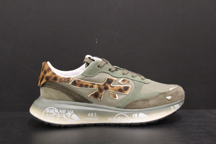 PREMIATA LAURYN SNEAKER KAKI LEOPARD