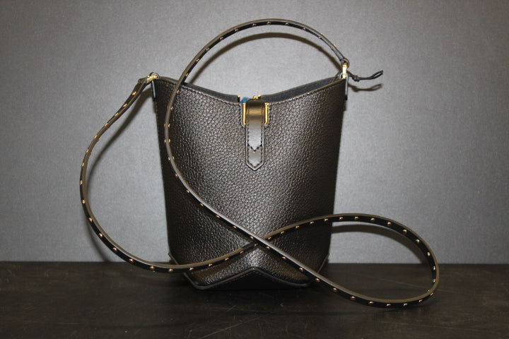 LANVIN CATCH NANO LEATHER BUCKET BAG