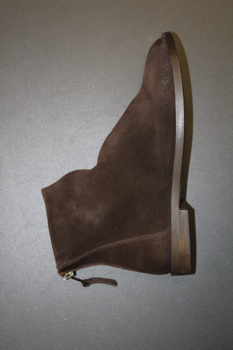 ELENA IACHI BOOTIE SHORT ASSYMETRICAL BROWN