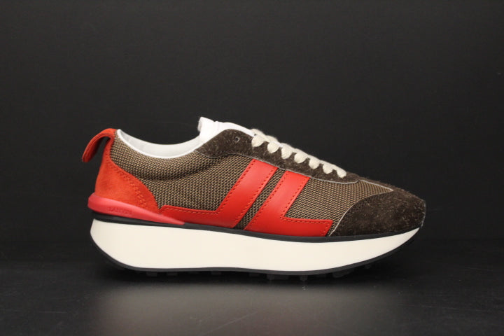 LANVIN BUMPR SNEAKER BROWN RED