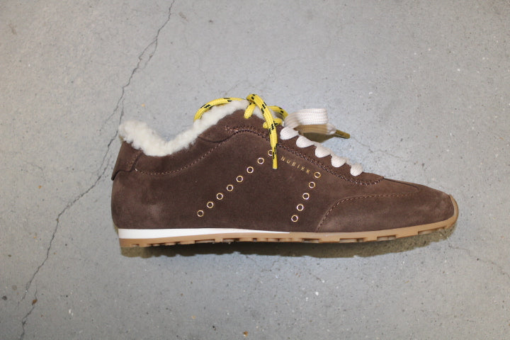 NUBIKK BILLY LOU FUR DARK BROWN SUEDE