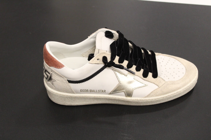 GOLDEN GOOSE BALLSTAR WHITE PLATINUM