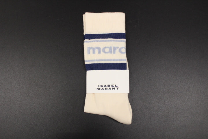 ISABEL MARANT DONNA SOCKS ECRU BLUE