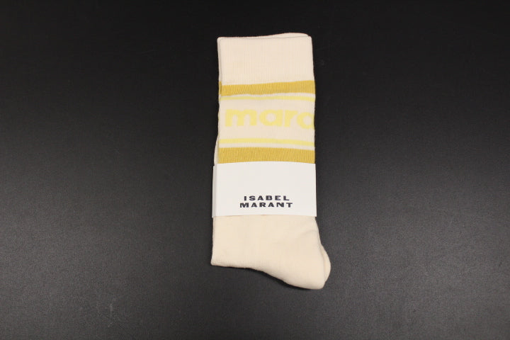 ISABEL MARANT DONNA SOCKS ECRU YELLOW