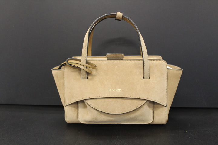 HIDESINS BAG FLAP S SUEDE CAMEL