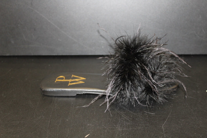 PAUL WARMER FEATHER SLIDE BLACK