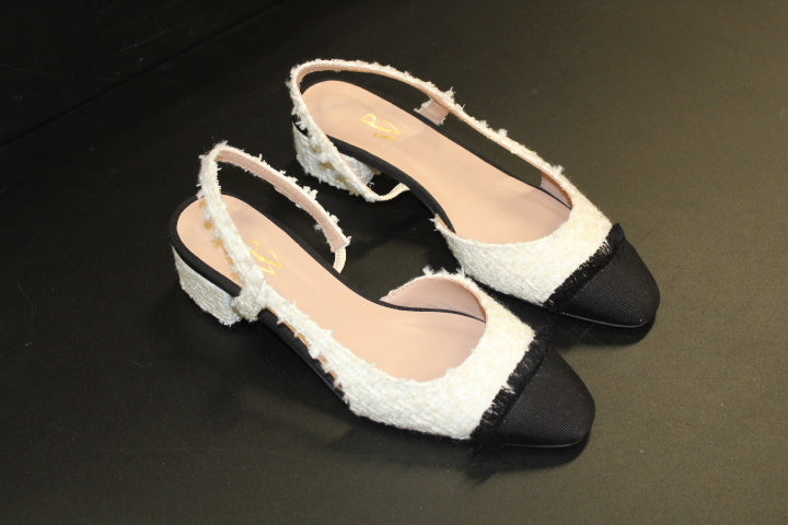 PAUL WARMER LOULOU SLING BLACK WHITE