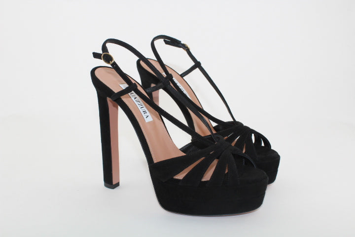 AQUAZZURA AIMEE SANDAL PLATFORM 130 BLACK