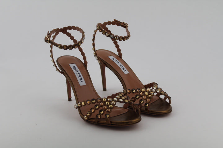 AQUAZZURA TEQUILA SANDAL 85 BRONZE
