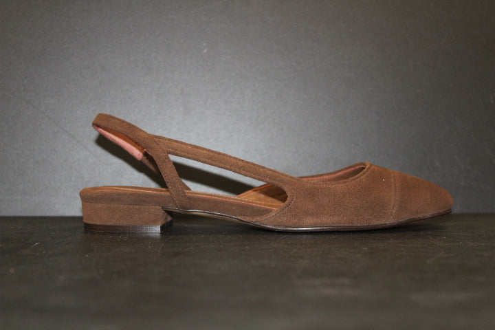 TORAL MANHATTAN SLINGBACK BROWN SUEDE