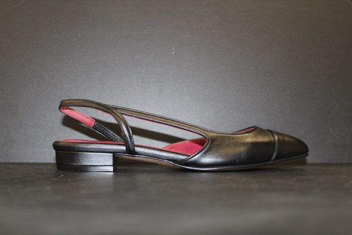TORAL MANHATTAN SLINGBACK BLACK NAPPA