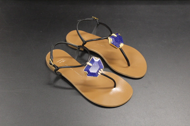 GIUSEPPE ZANOTTI GANASS FLAT NERO/COBALT