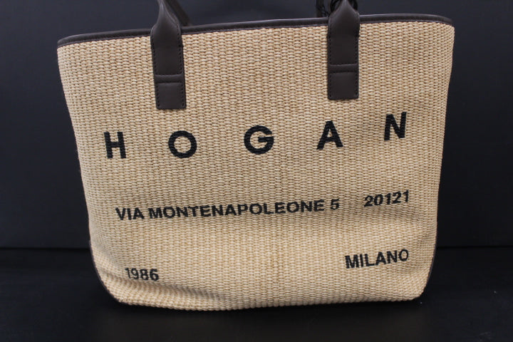 HOGAN ADDRESS SHOPPING BAG MEDIUM RAFFIA