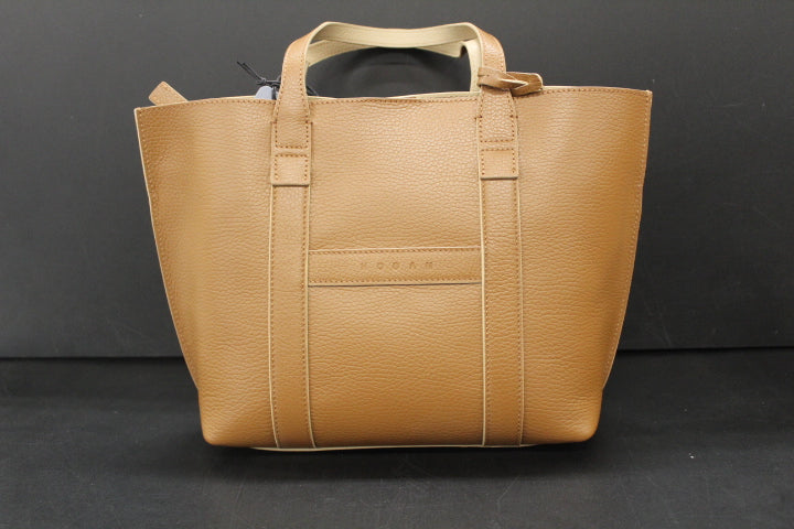 HOGAN SCRIPT SHOPPING BAG TAN