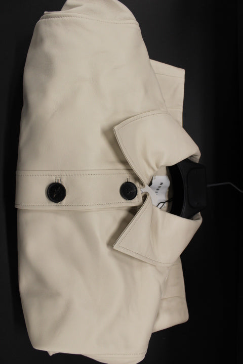 NUBIKK KATE JACKET OFF WHITE LEATHER