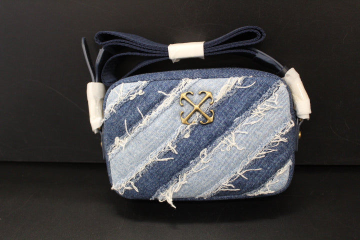 OFF WHITE CAMERA BAG SMALL RAW BLUE