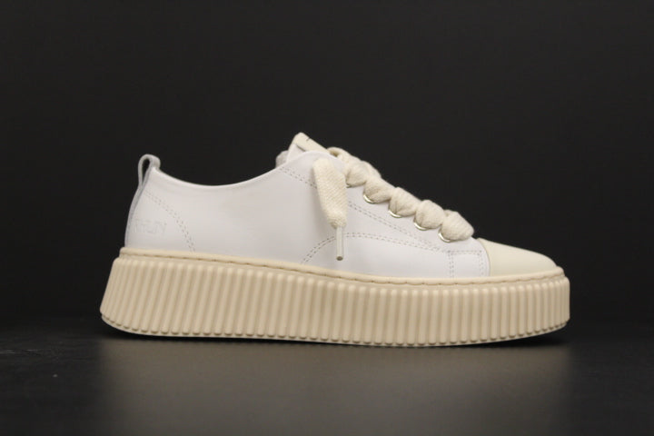 RHUN TREBLE SNEAKER WHITE LEATHER