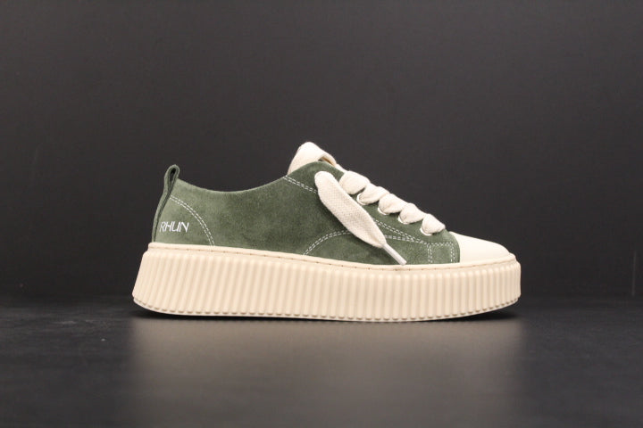 RHUN TREBLE SNEAKER GREEN SUEDE