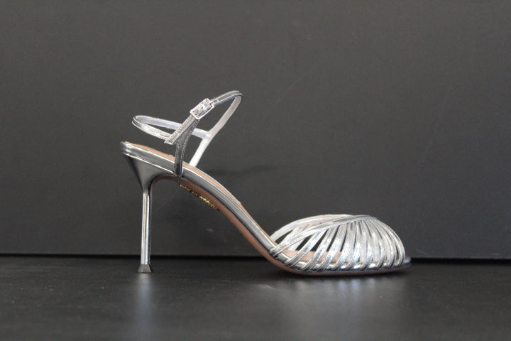 AQUAZZURA HOLD ME SANDAL SILVER
