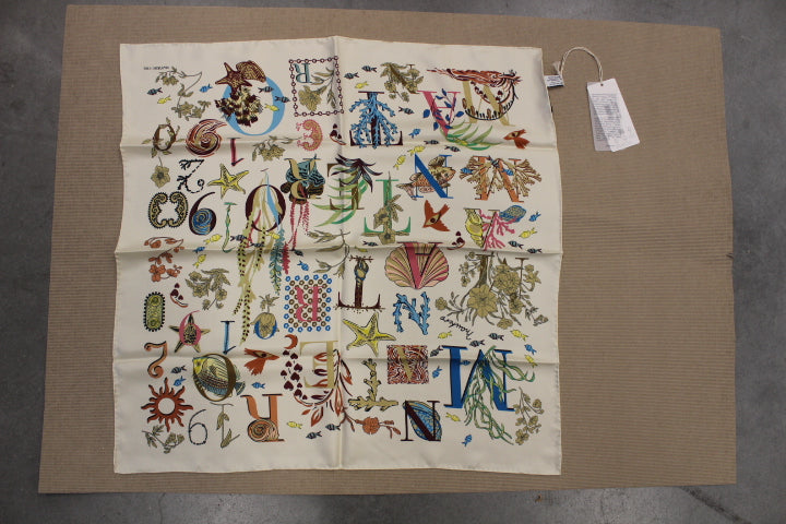 MANTERO FLORIDA KEYS SILK SCARF OFFWHITE