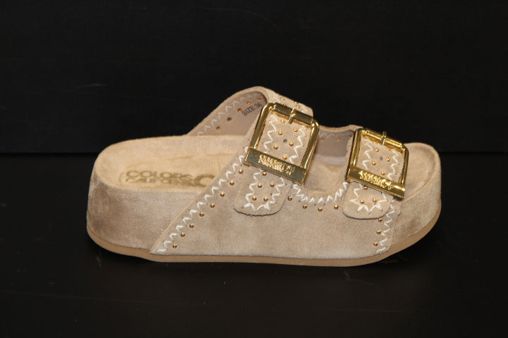 COLORS SANDAL PLATFORM TAUPE