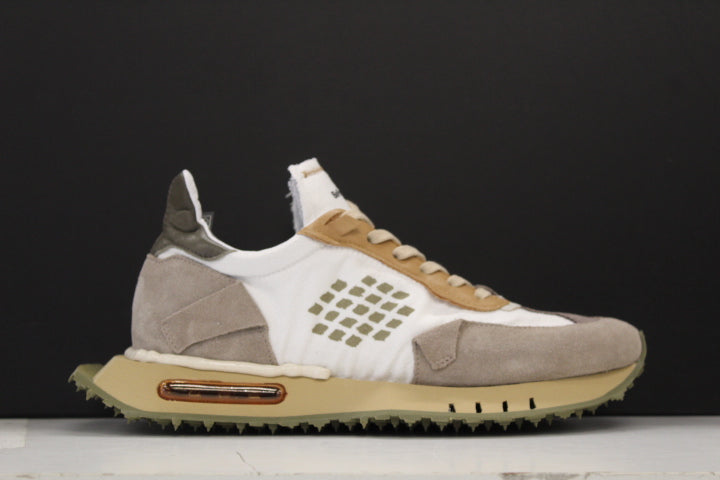 BE+ RACE SNEAKER WHITE TAUPE