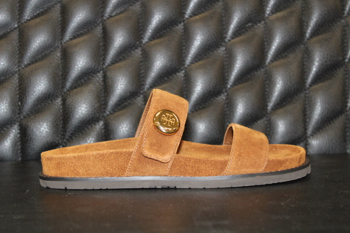TORY BURCH ROMY SPORT SLIDE COGNAC