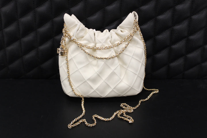TORY BURCH FLEMING MINI HOBO CREAM