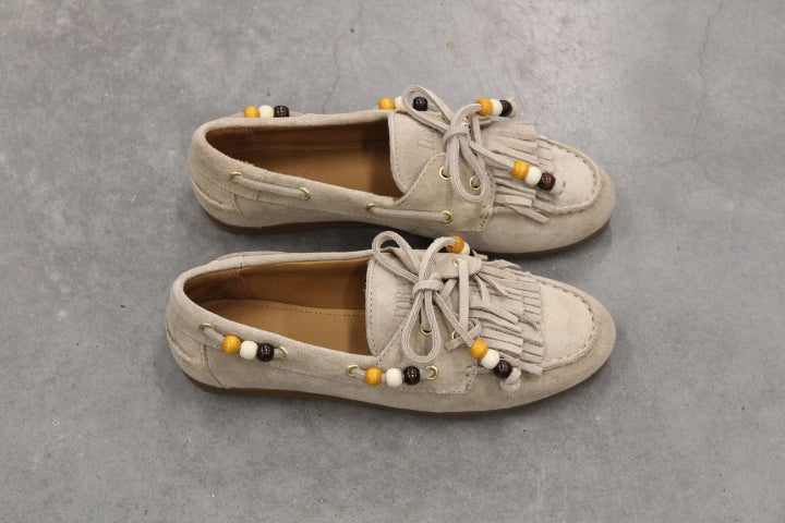 TORAL BOAT SHOE FRINGES SAND