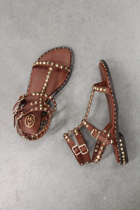 ASH SANDAL PLAY MARSALA/GOLD