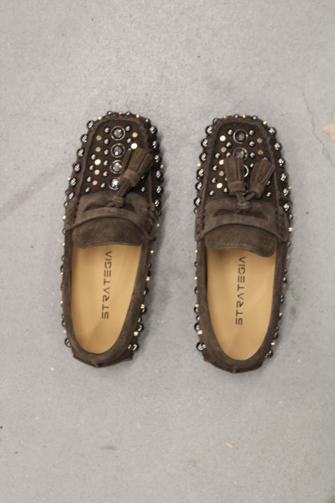 STRATEGIA EMBELISHED MOCASINE BROWN