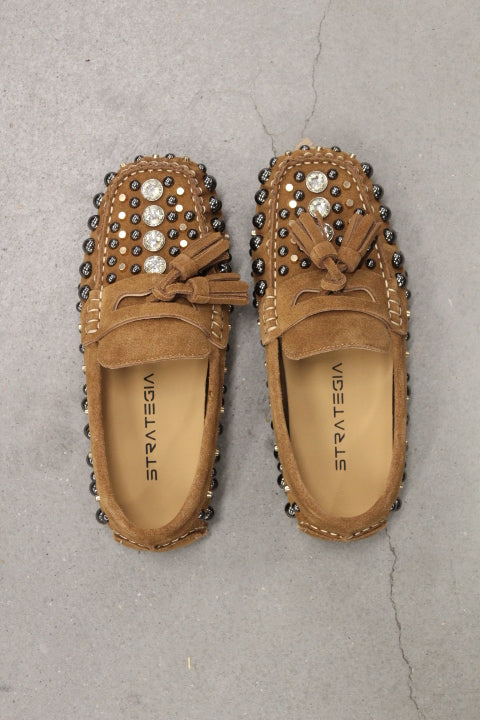 STRATEGIA EMBELISHED MOCASINE TAN
