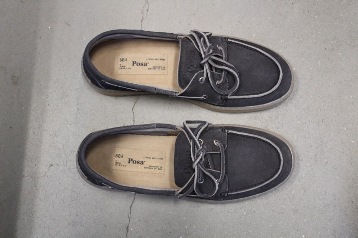 POSA BOATLOAFER MAN BLUE SUEDE BUTCHER EDIT.