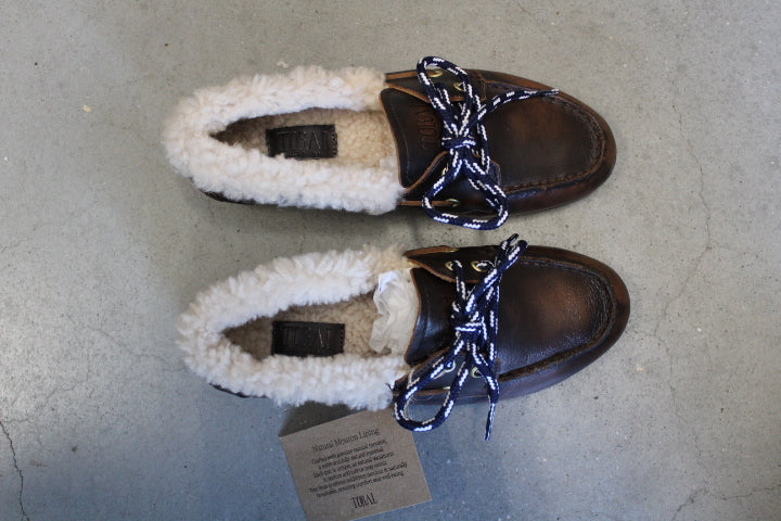 TORAL NAHUA BRUSHED LEATHER BROWN SHEARLING