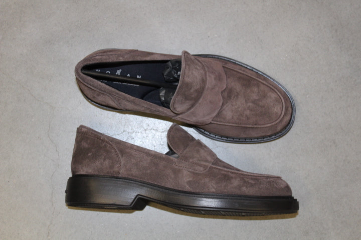 HOGAN H704 LOAFER BROWN SUEDE
