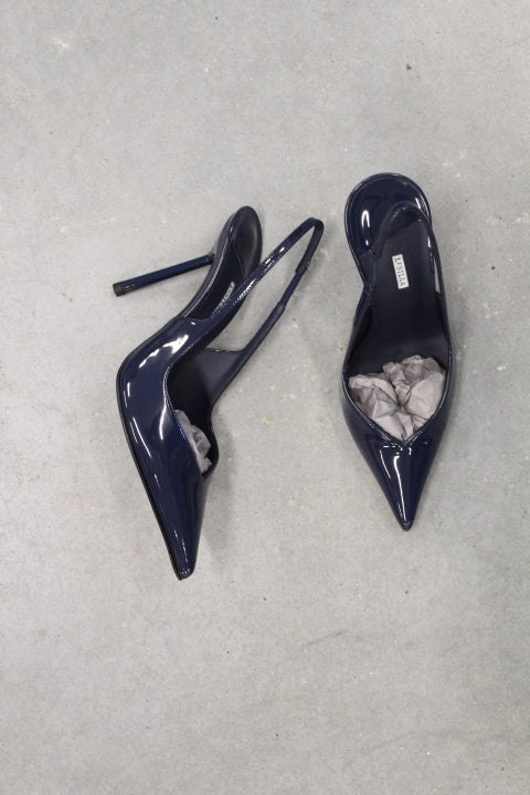 LE SILLA CAHNEL VIVIENNE SLINGBACK NAVY PATENT 90