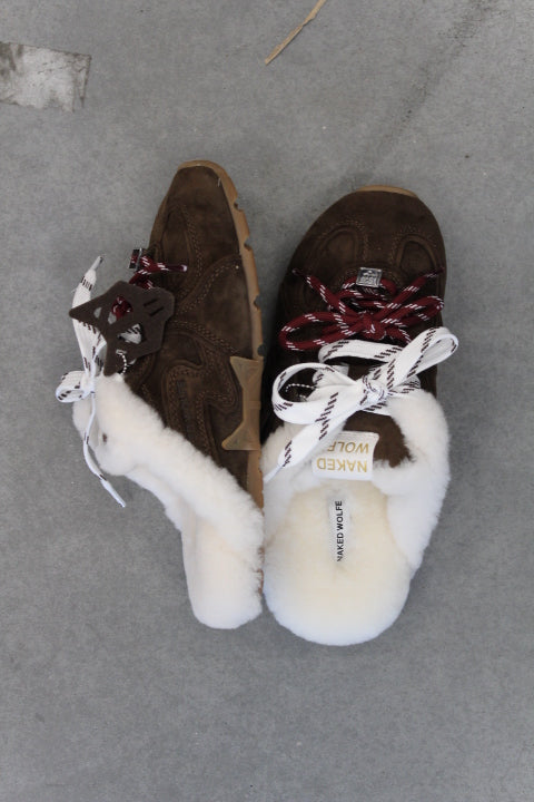 NAKED WOLFE ADORN SNEAKER MULE BROWN