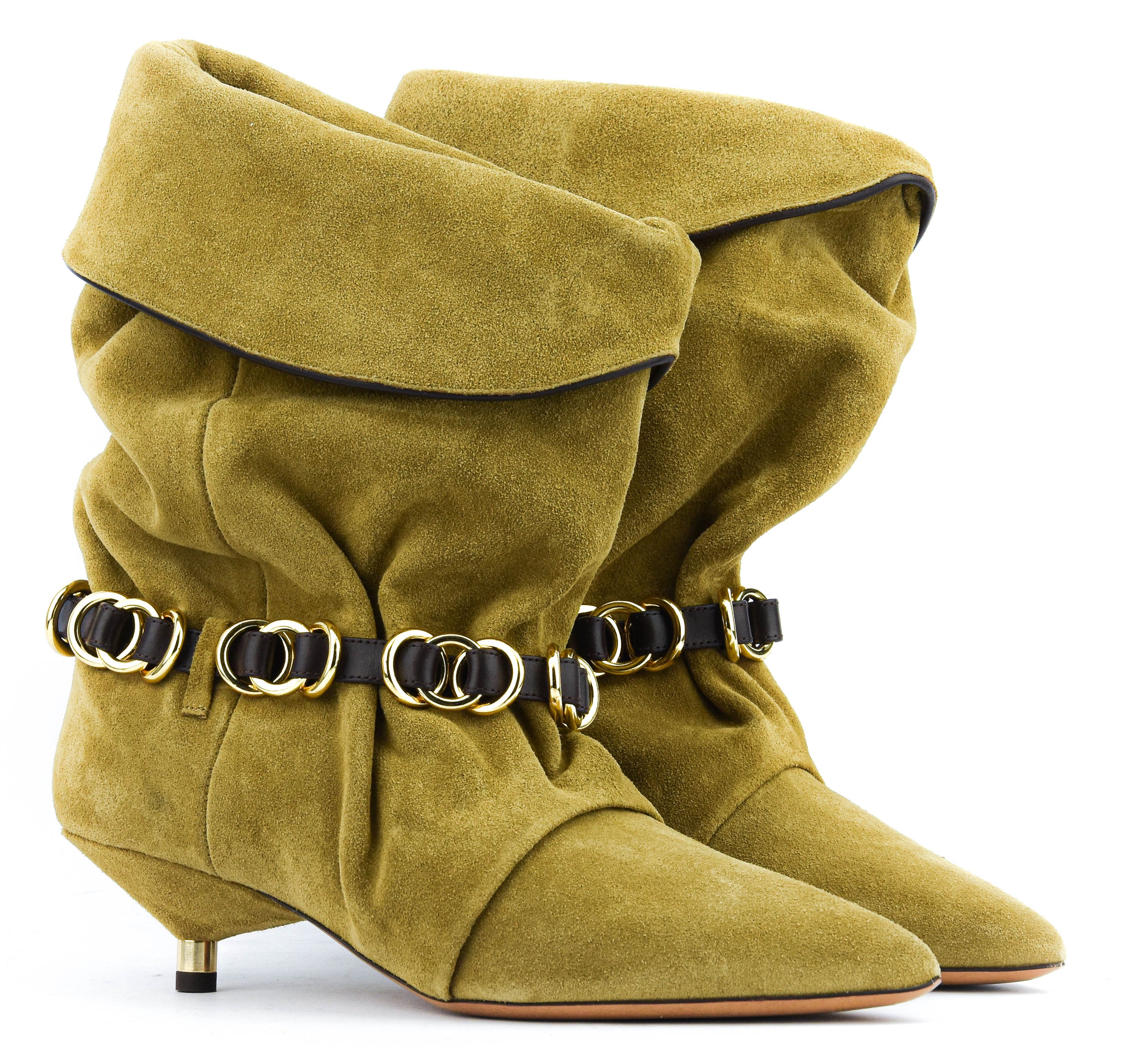 ISABEL MARANT EDRIK RINGS TAUPE SUEDE