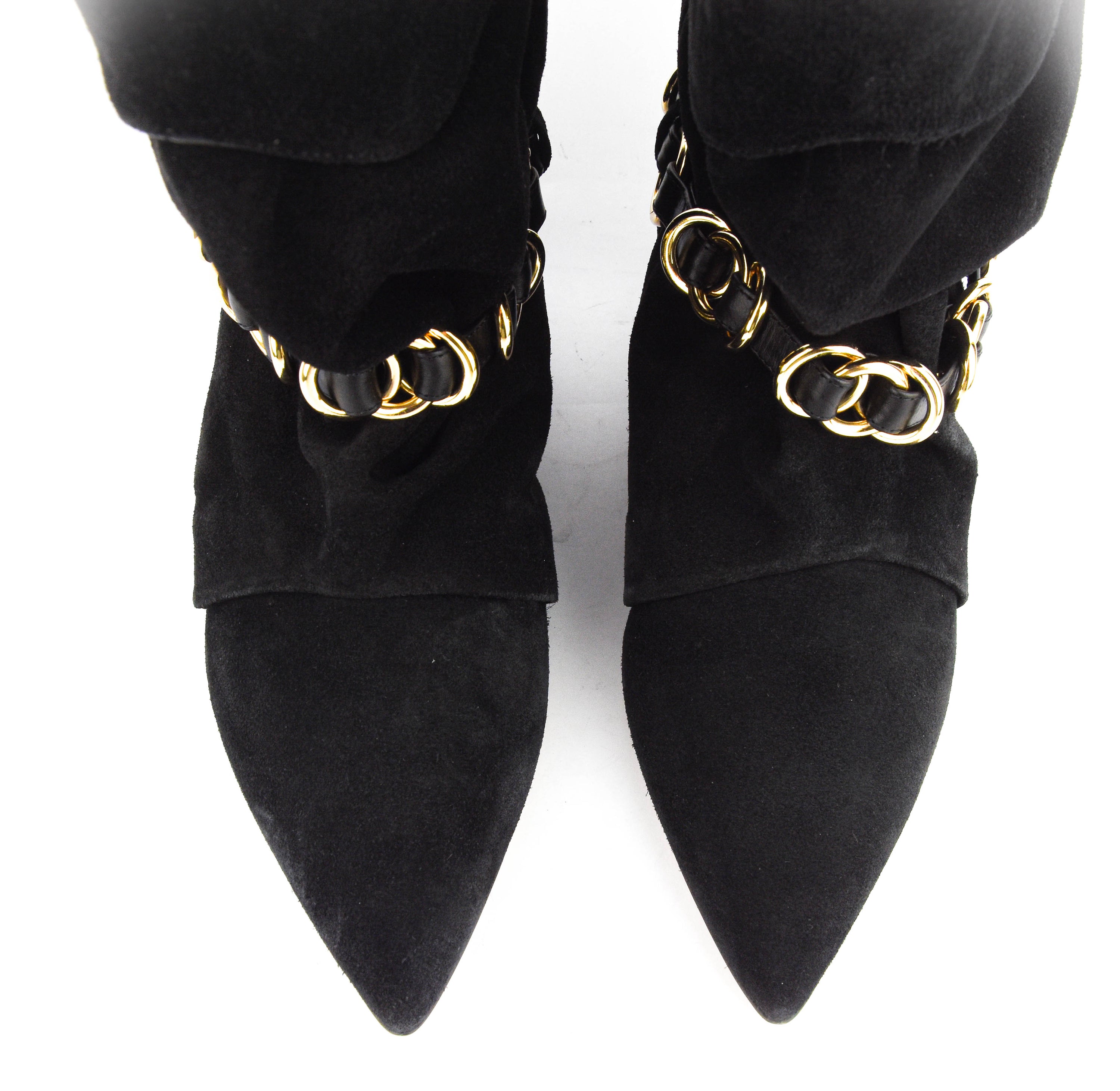 ISABEL MARANT EDRIK RINGS BLACK SUEDE