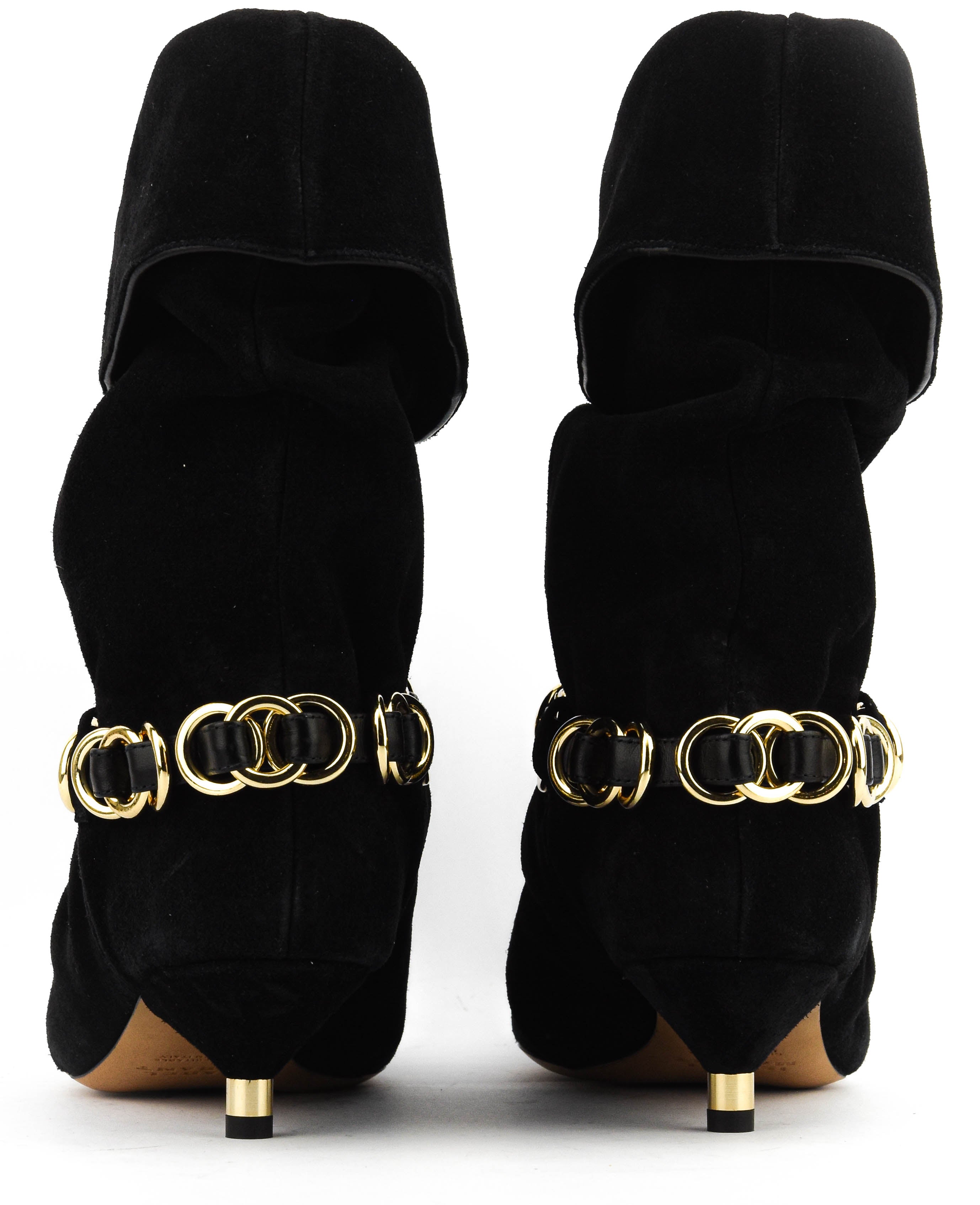 ISABEL MARANT EDRIK RINGS BLACK SUEDE
