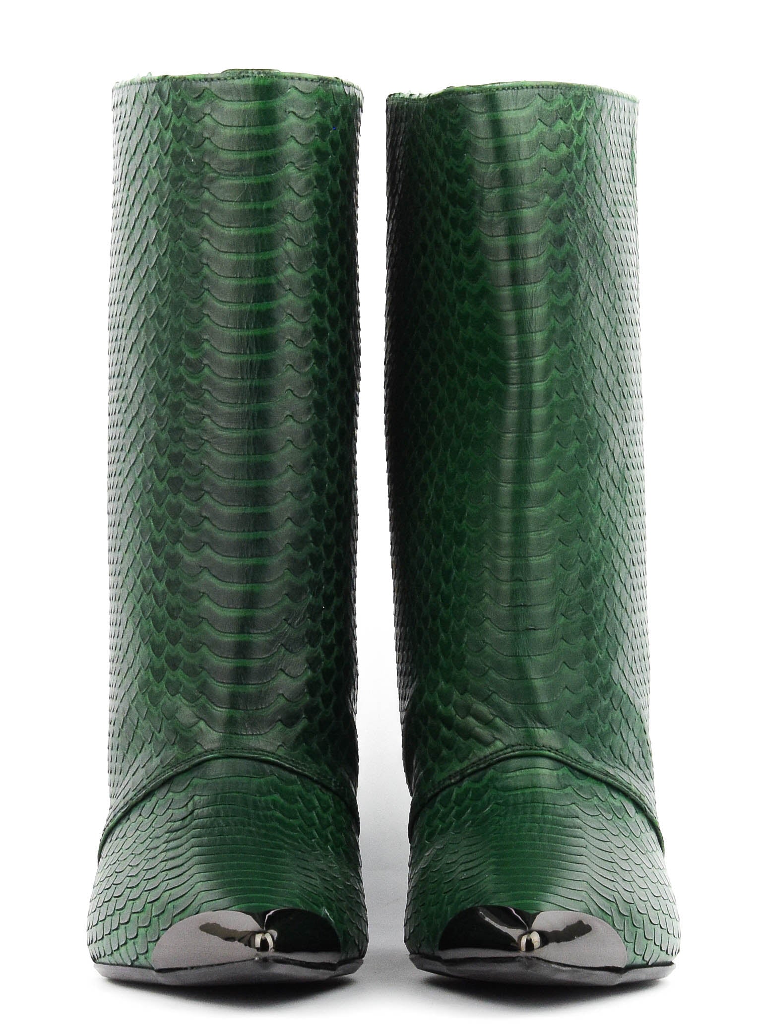 ROTUE SUGAR SWEET BOOTIE QUEENY HEEL PYTHON GREEN
