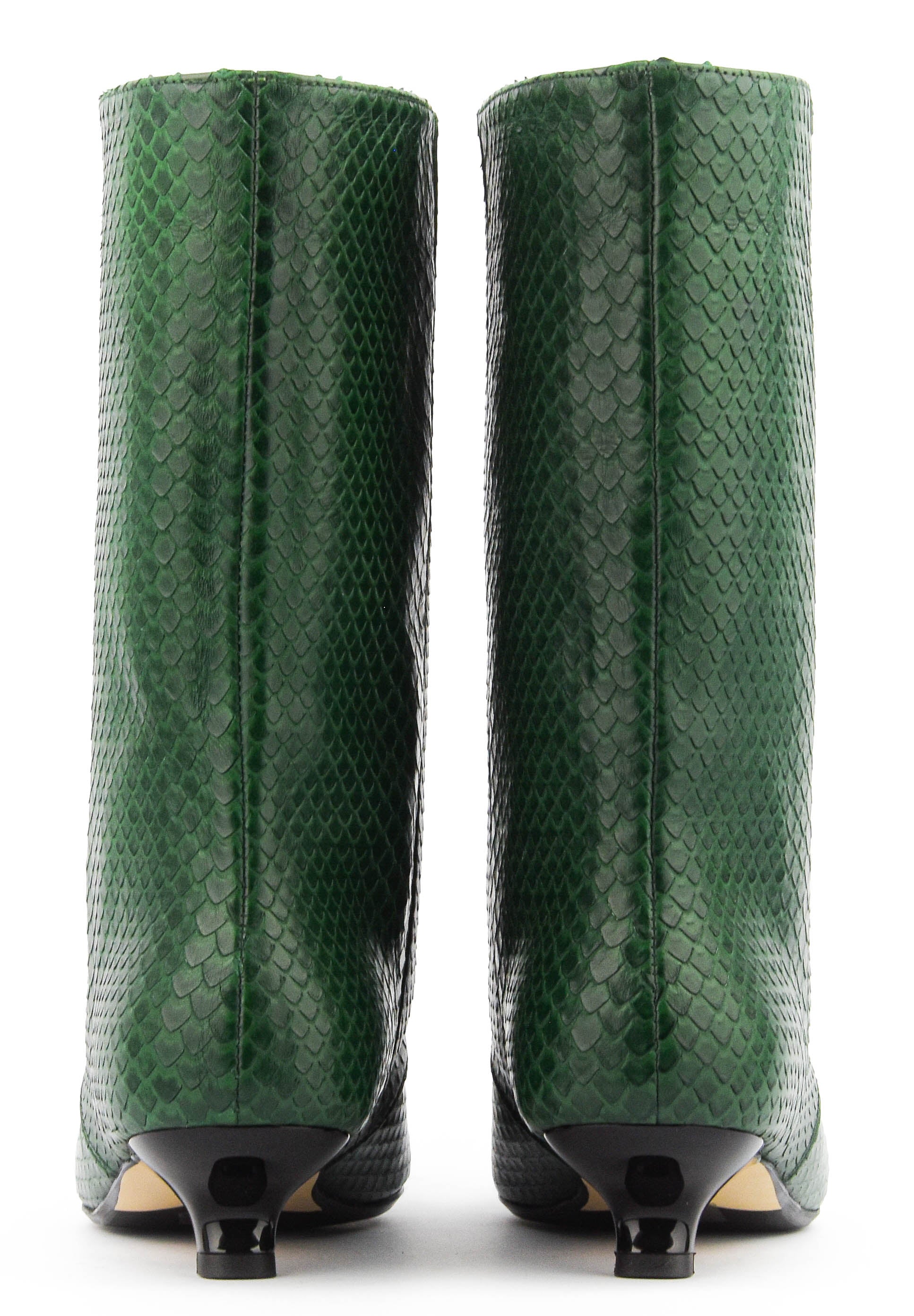 ROTUE SUGAR SWEET BOOTIE QUEENY HEEL PYTHON GREEN