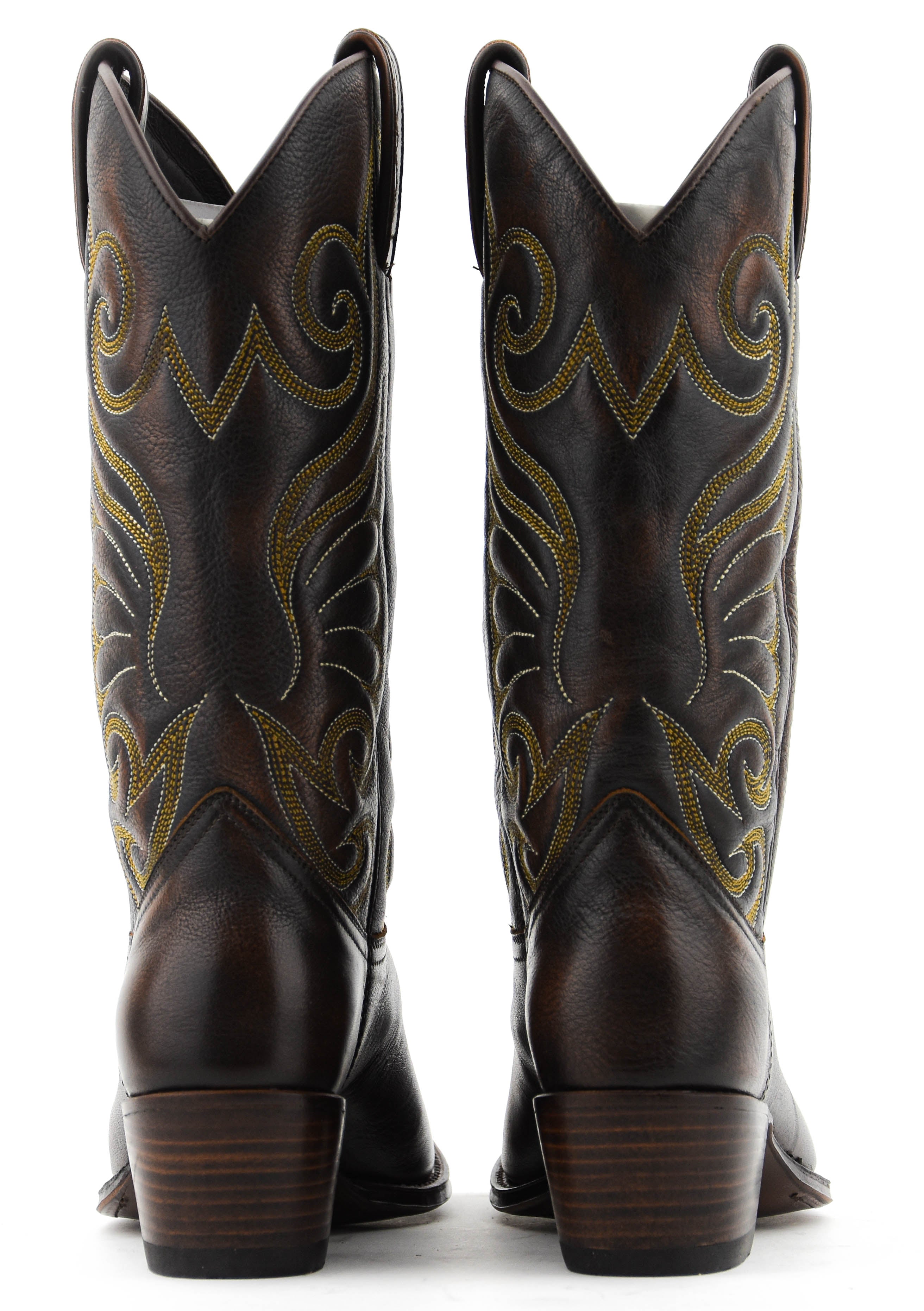 PAUL WARMER BESPOKE WESTERN BOOT MID  BROWN