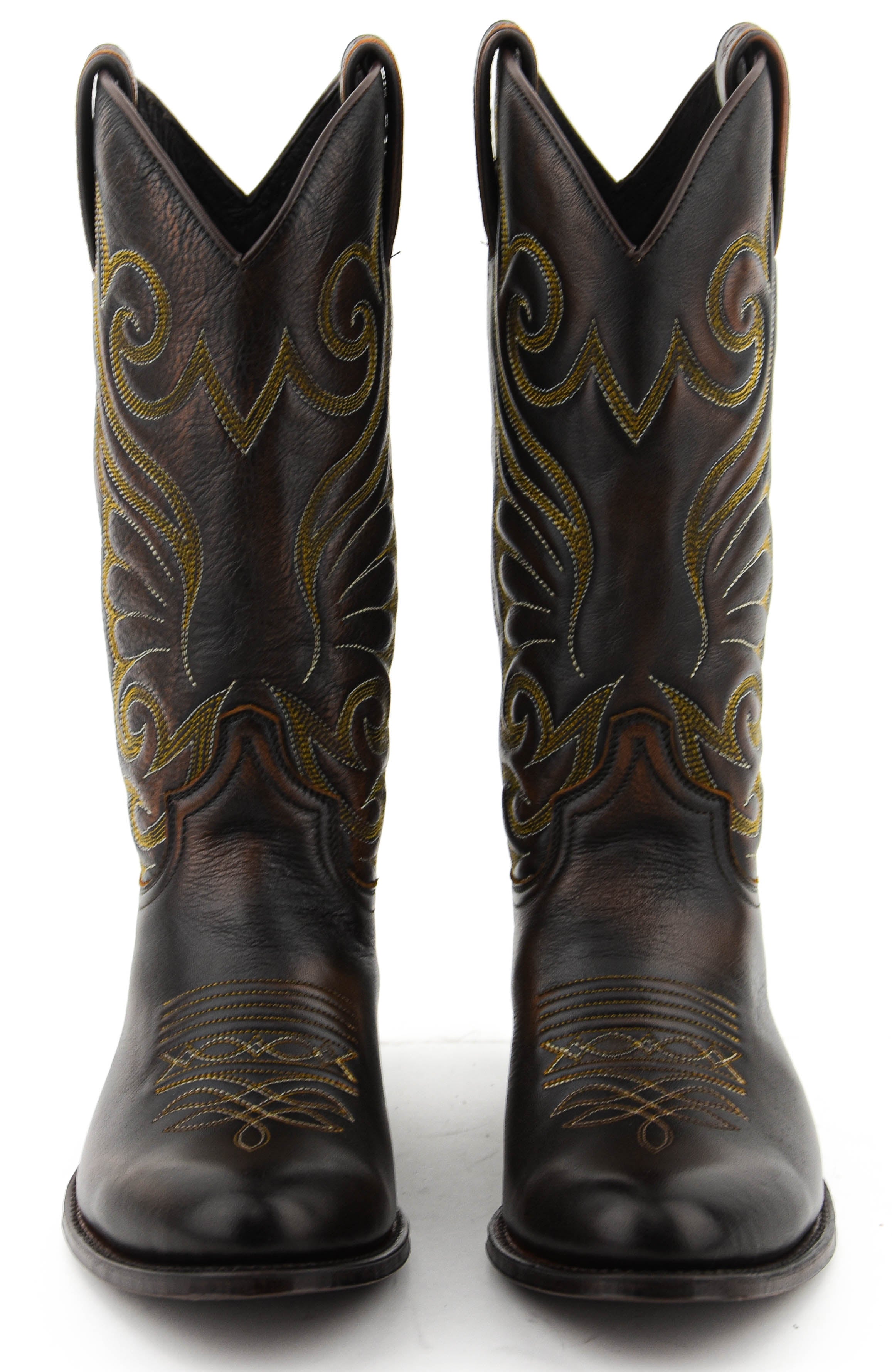 PAUL WARMER BESPOKE WESTERN BOOT MID  BROWN
