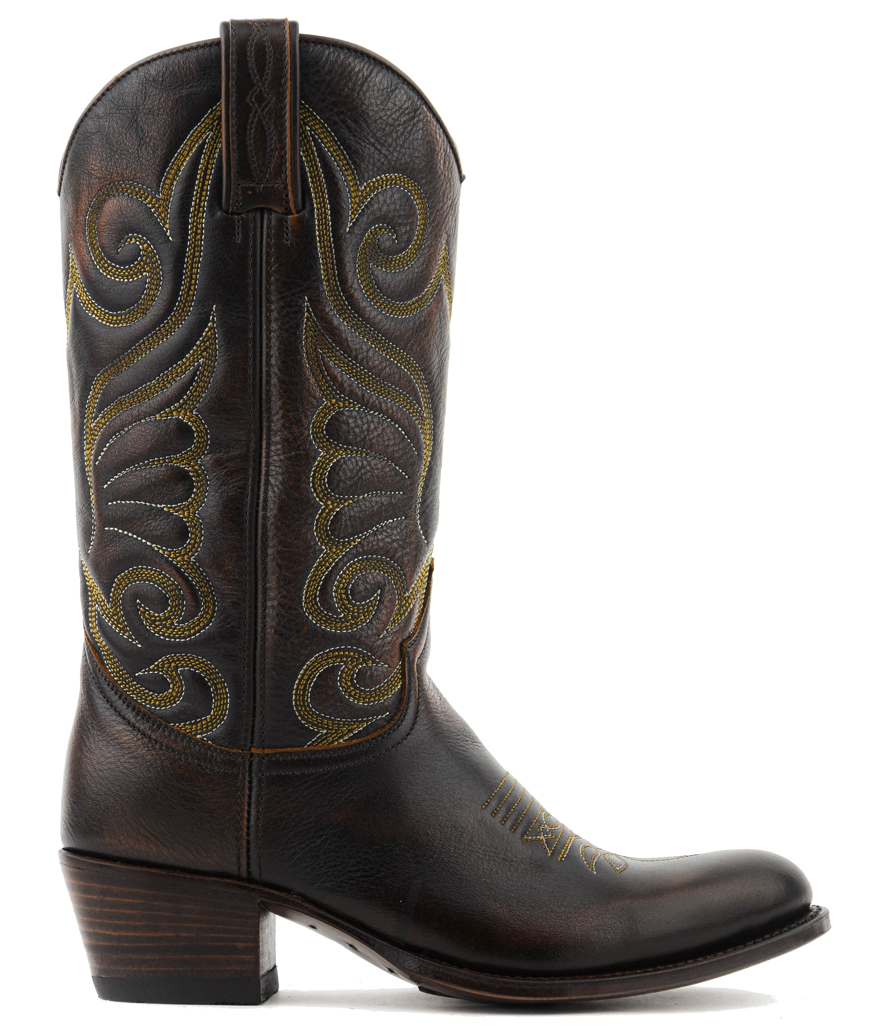 PAUL WARMER BESPOKE WESTERN BOOT MID  BROWN