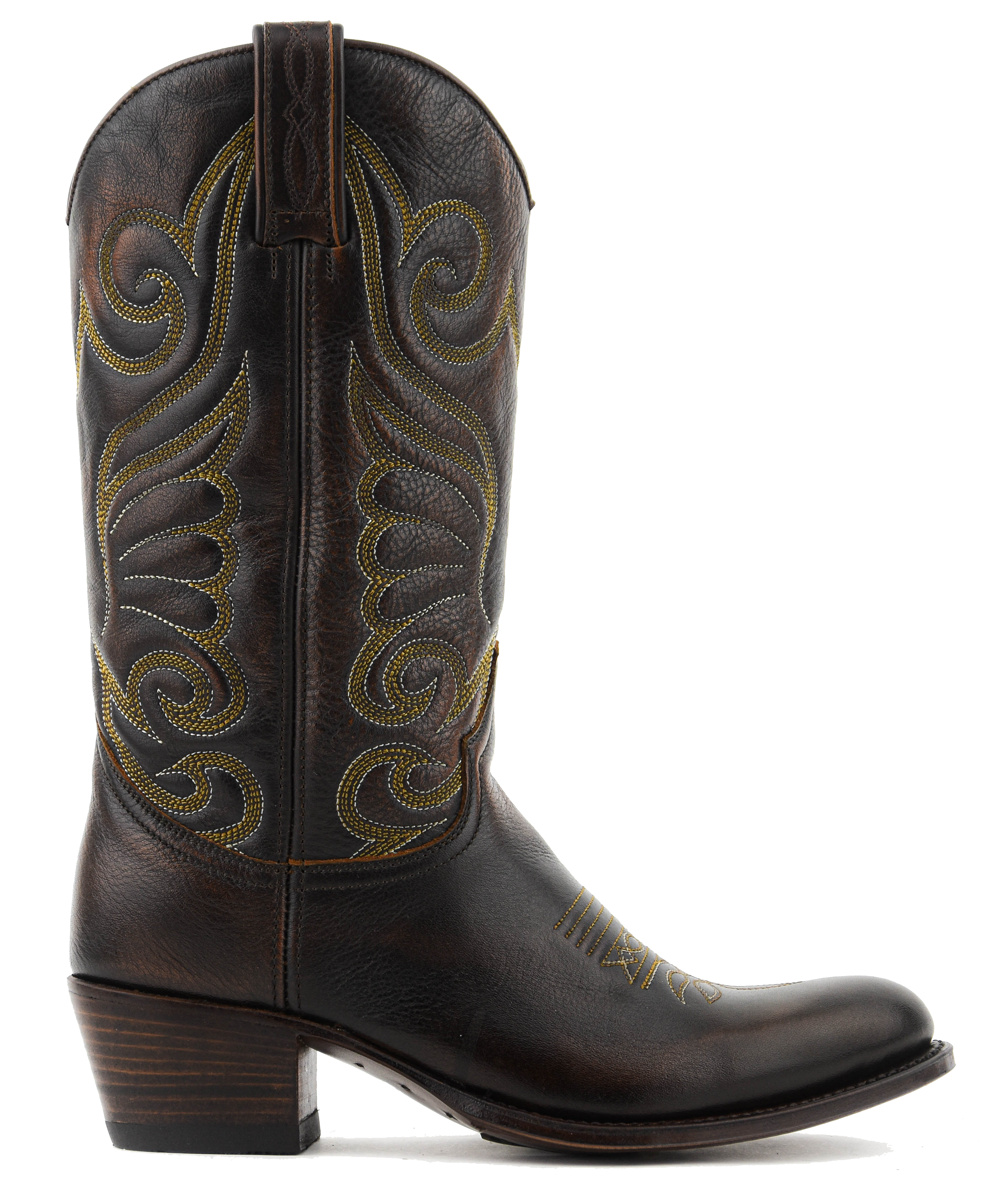 PAUL WARMER BESPOKE WESTERN BOOT MID  BROWN