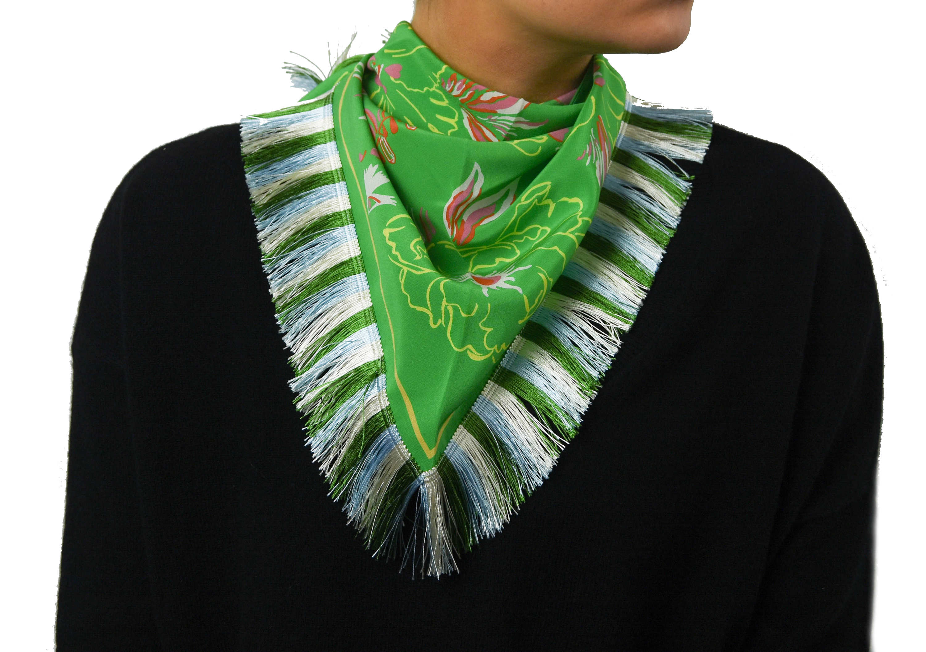 MANTERO TRIANGLE FRINGES bordo