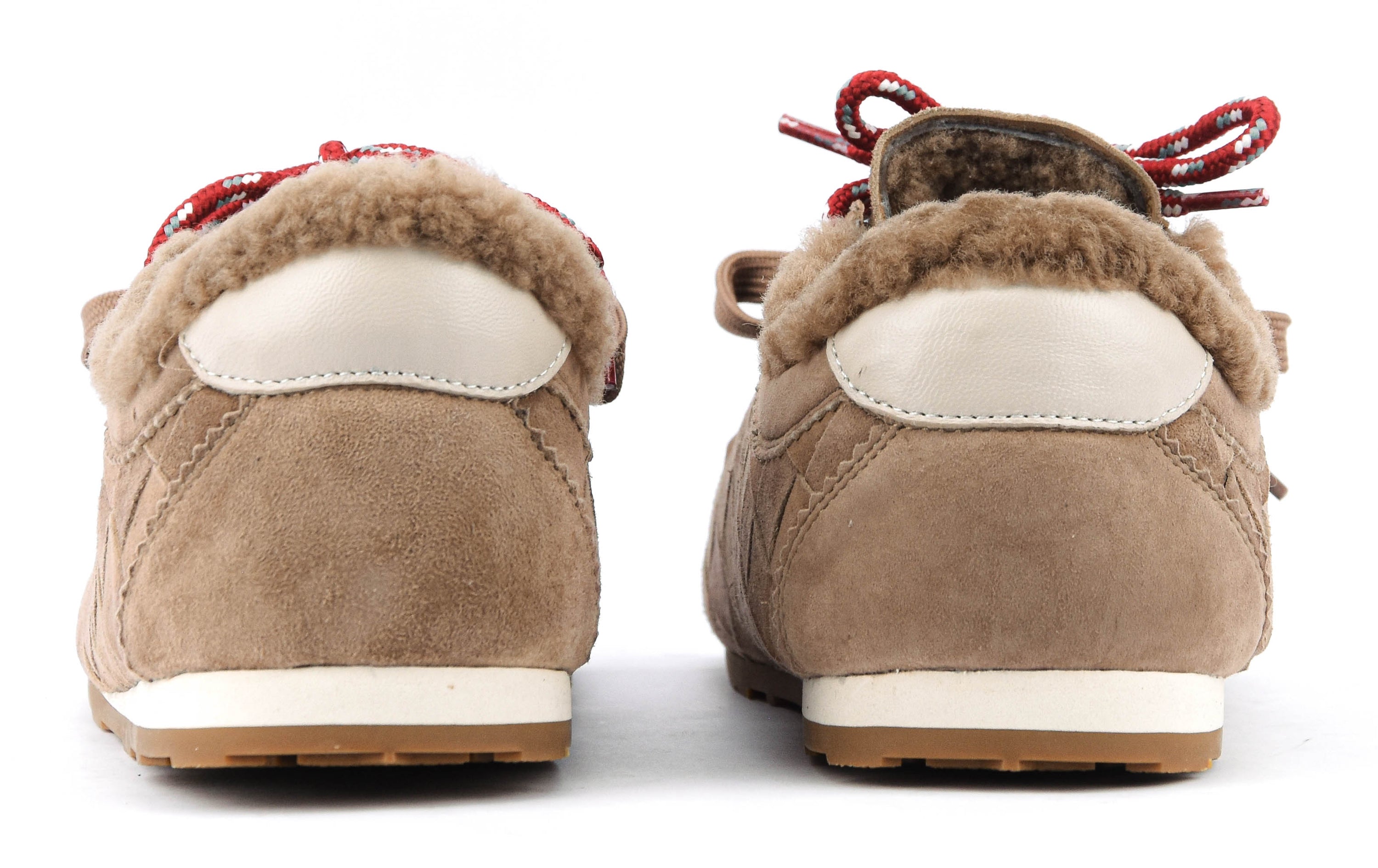 TORAL ERIN WOVEN SNEAKER SAND SUEDE SHEARLING
