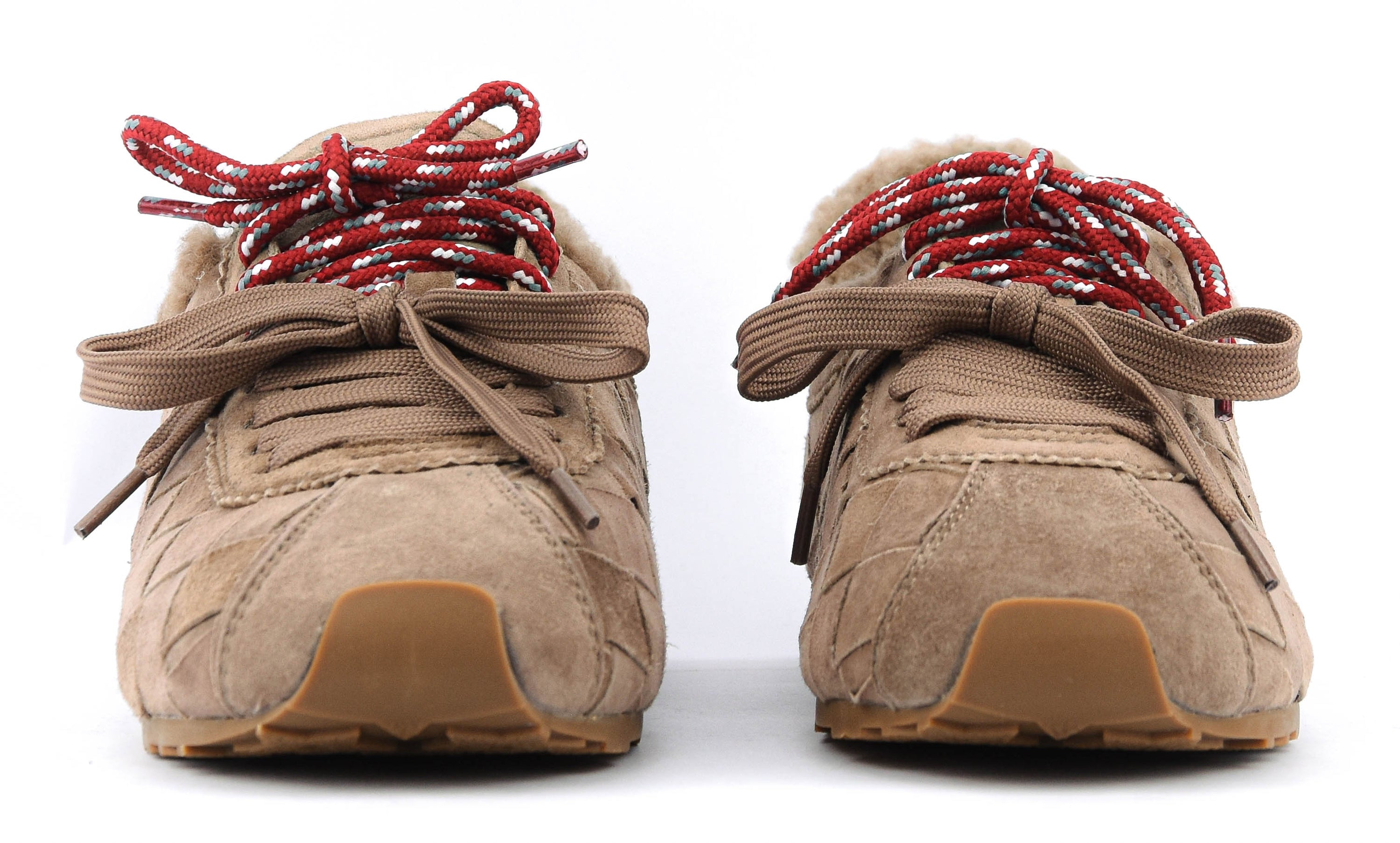 TORAL ERIN WOVEN SNEAKER SAND SUEDE SHEARLING